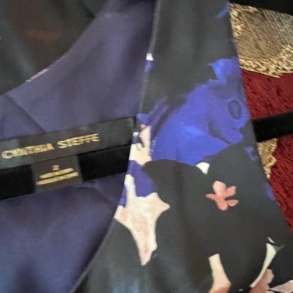 CYNTHIA STEFFE Floral Print Dress Cocktail Fit & Flare NWOT - Picture 4 of 8